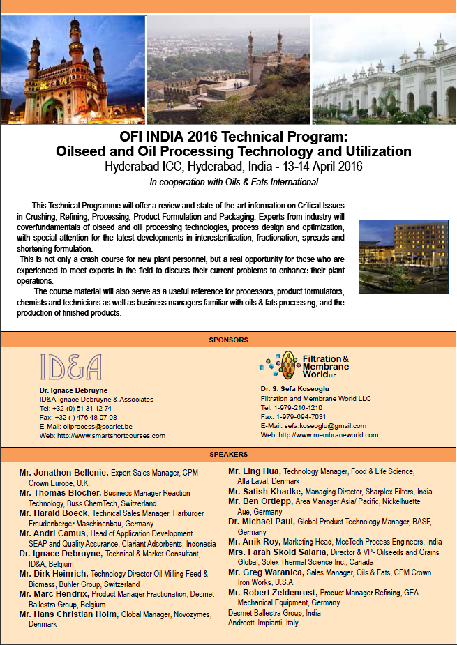 OFI India 2016 Technical Programme